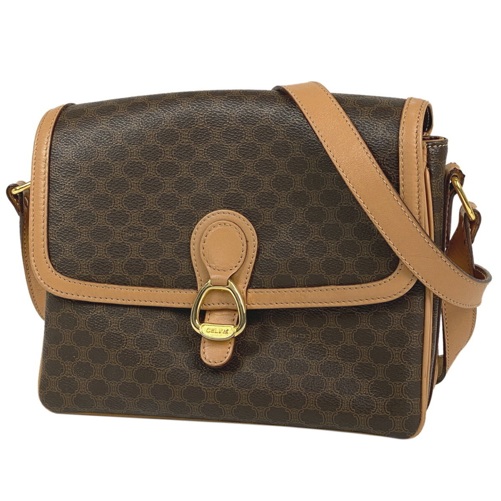 Celine Macadam Pattern Diagonal Canvas Shoulder B… - image 1